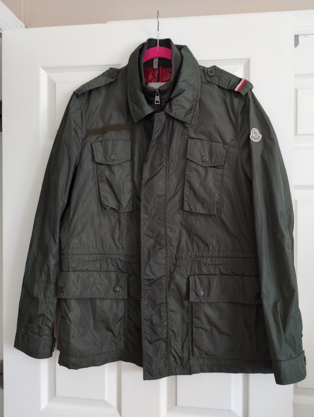 Moncler Dark Olive Military-Style Field Jacket